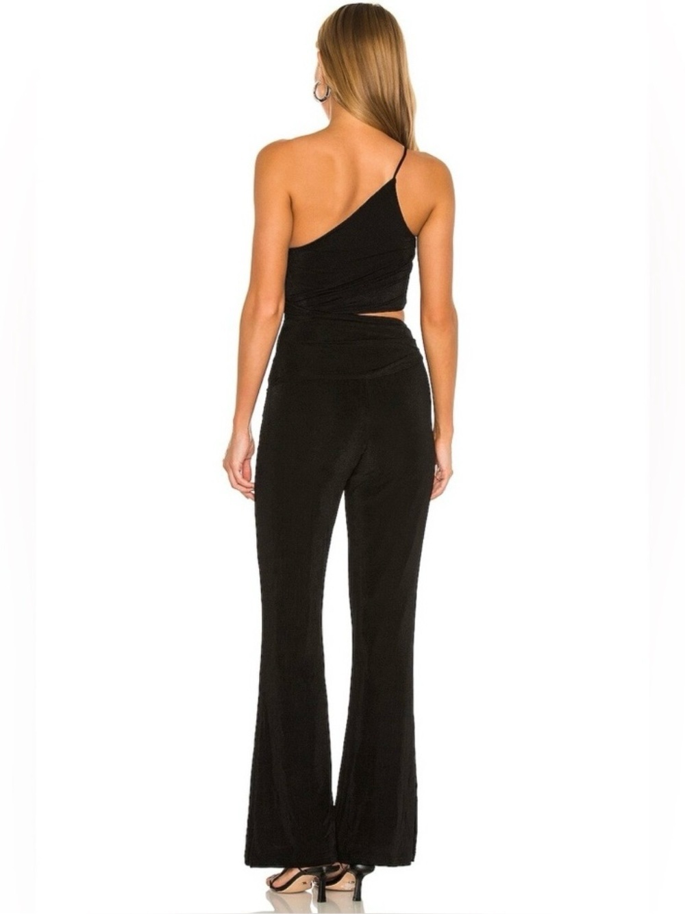 MISHA NWT Cut-Out One Shoulder Wide Leg Stretch Jumpsuit - Picture 2 of 10